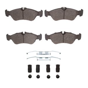 Dodge Sprinter 3500 Brake Pads - Rear - R1 Concepts - Semi Met + Hardware Kit - `02-`06